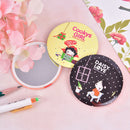 1 Pcs Cute Mirror Personality Fashion Portable Round Mirror Mini Makeup Mirror