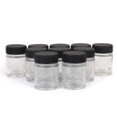 10pcs Clear Glass Bottles Air Brush Bottle Jars with Plastic Lid Using on