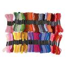 100x Polyester Mix Colors Embroidery Cross Stitch Sewing Skeins Floss Thread Kit