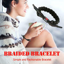 Handmade Braided Rope Bracelet Knitting Color Change Bangle Jewelry (Black) A