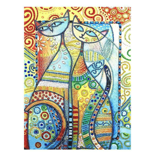 5D DIY Special Shaped Diamond Painting Cat Cross Stitch Mosaic Craft Kits