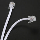 40Ft 12M RJ11 6P2C Telephone Phone Modem Cord Cable White 2pcs T6S2