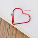 12Pcs Creative Love Heart Metal paper clip Strong Grip Colored File Binder Z4Q5