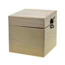Plain Unfinished Box Square Unpainted Wooden Jewelry Box DIY Storage Chest