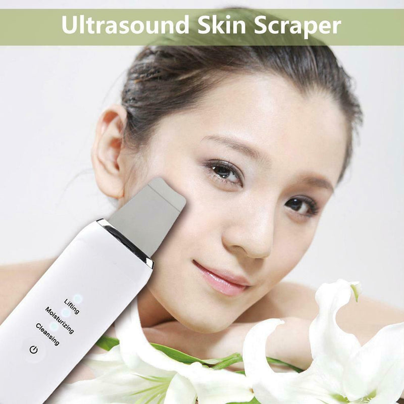 3 Modes USB Rechargeable Ultrasonic Facial Skin Scrubber Cleaning Device