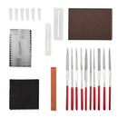 Guitar Repair Maintenance Tool Kit Set Bridge Pins+Files+String Height Gauge A