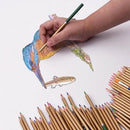 Professional 72 Colored Pencils Set Water Color Pencils with Brush Protecti