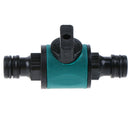 1pc 3/4'' 2 Way Garden Lawn Watering Hose Quick Connector with Shut Off Valve