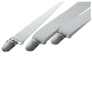 Lady Woman Adjustable Metal Clamp Elastic Suspenders Braces - White