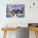 5D DIY Full Round Drill Diamond Painting Christmas House Cross Stitch Craft