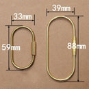 Keychain With Lock D Key Chain Ins Golden Camping Carabiner Survival Campin S2Z3