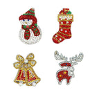 4pcs DIY Full Drill Special Shaped Diamond Painting Christmas Keyring Decor