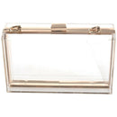 Women Cute Clear Acrylic Box Clutch Crossbody Purse Evening Bag E7E1