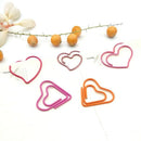 100 Pieces Love Heart Shaped Small Paper Clips Bookmark Clips for Office Sc T2T1