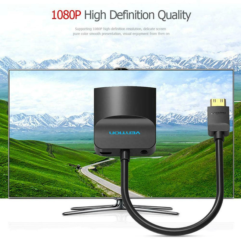 Vention AGABB Mini HDMI to VGA Cable 1080P HD Display Audio Video Adapter