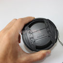 82mm Center Pinch Snap on Front Cap Cover For Sony Canon Nikon Lens Filter  B Hn