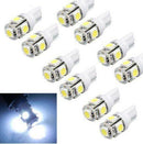 White 10x T10 5050 W5W 5-SMD 194 168 12V LED Car Side Wedge Tail Light Lamp Bulb