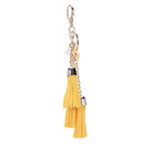 Synthetic Leather Tassel Keychain Car Key Chain Ornaments Bag Charm Yellow