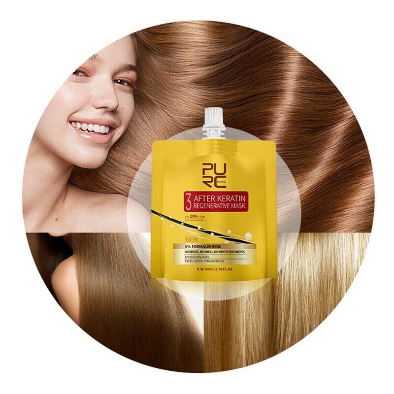 Purc New 0% Keratin Treatment Straighten Repair Damaged Frizzy Hair Free Fo L6L1