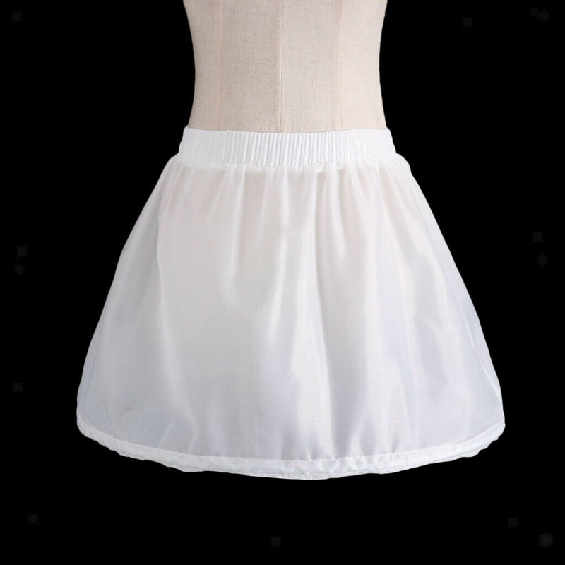 Kids Single Hoop A-Line Petticoat Underskirt Flower Girls Short Crinoline