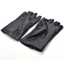 Women Punk Leather Driving Biker Fingerless Mittens Dance Motorcycle Gloves Gw