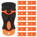 100 Pcs Car Offroad Diy Plastic Double Edged Razor Blades & 2 Pc Scraper Re