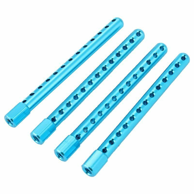 4PCS 102037 Blue Aluminum RC 1:10 Alloy Body Post Mounts for HSP Road Racin M1M8