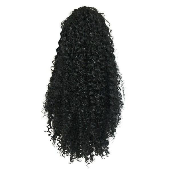 Black Long Curly Hair African Small Fluffy Hair Wig Human Hair Wigs Women R J1O1