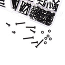 160PCS M3 8 Sizes Assortment Stand-off Nylon Screws Bolt Nuts Fastener Black 3c