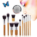 11Pcs Professional Makeup Brush Cosmetic Brushes Tools Kit Foundation Set