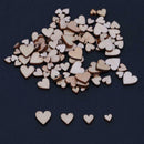100pcs Mixed Heart Shaped Wood Chips DIY Handmade Accessories Decoration