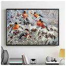 5D DIY diamond painting snow 6 birds embroidery stitch home decoration art