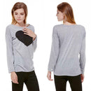 New Women Lady Cute Heart Love Round Neck Long Sleeve Top Tshirt Blouse L