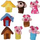 Three Little Pigs Animals Finger Puppets Plush Toys Nursery  Fairy Tale