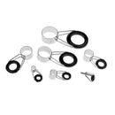 7Pcs Fishing Rod Guides Set Tackle Tip Repair Kit Box DIY Ring Mixed 7 Sizes