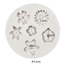 DIY Flowers Cake Shape Silicone Mold Decoration Chocolate Sugar Clay CraftsB Hn