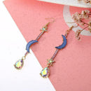 Beautiful Betsey Johnson Fashion Jewelry Blue moon Woman jewely earrings A4 F9M9