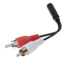 2in1 Audio cable 3.5mm to 2rca double lotus head audio adapter cable av cable BX