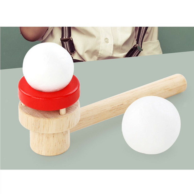 Classic Wooden Game Floating Ball Blow Pipe & Balls Blowing Educational Toys