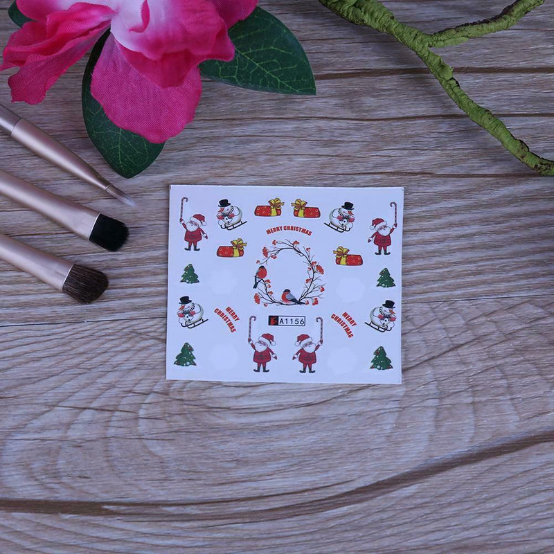 12pcs/Set Nail Art Stickers Christmas-Pattern Nail Stickers(1153-1164)