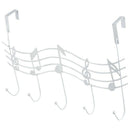 Creative Iron Musical Note Gate Hook Strong Wall Hanger Hook Free Nail (Whi R5D9