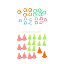 10 Large 10 Small Point Protectors/Stoppers + 20pcs 2 Sizes Split Stitch Ring