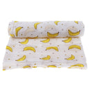 Baby Swaddling Blanket Soft Muslin Cotton Swaddle Towel Banana