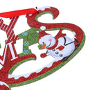 Glitter Merry Christmas Alphabet Cards Hanging Christmas Tree Decor(02)