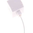 White 6P4C RJ11 Dual Female to Male Telephone Cable Splitter Adapter M&