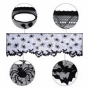 Halloween Lace Bat Spiderweb Lamp Shade Topper Curtains Swag Haunted House SWD