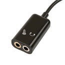3.5mm Stereo Audio Splitter Male to Headphone Headset + Microphone Adapter cK2Z8