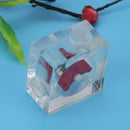 G1/4 Square 3 Impeller Flow Meter Indicator for PC Water Cooling(Red)
