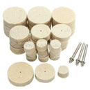Hot 33 Pcs 30mm/24mm/12mm Soft Felt Polishing Wheel Buffer Pad for Rotary Tools