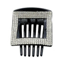 Women Crystal Square Hair Claw Clip Grip Clamp Clasp Ponytail Holder Jewelry